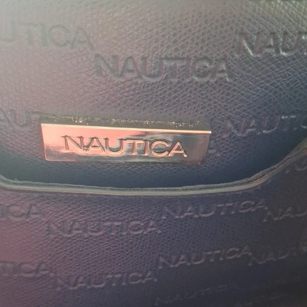 Nautica Blue Satchel Bag with Modern Structured Design